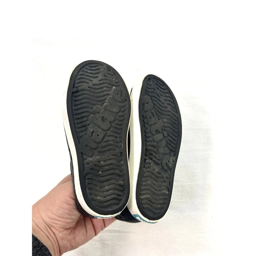 Native Jefferson Kids Navy White Slip On EVA Water Shoes Sneakers C9